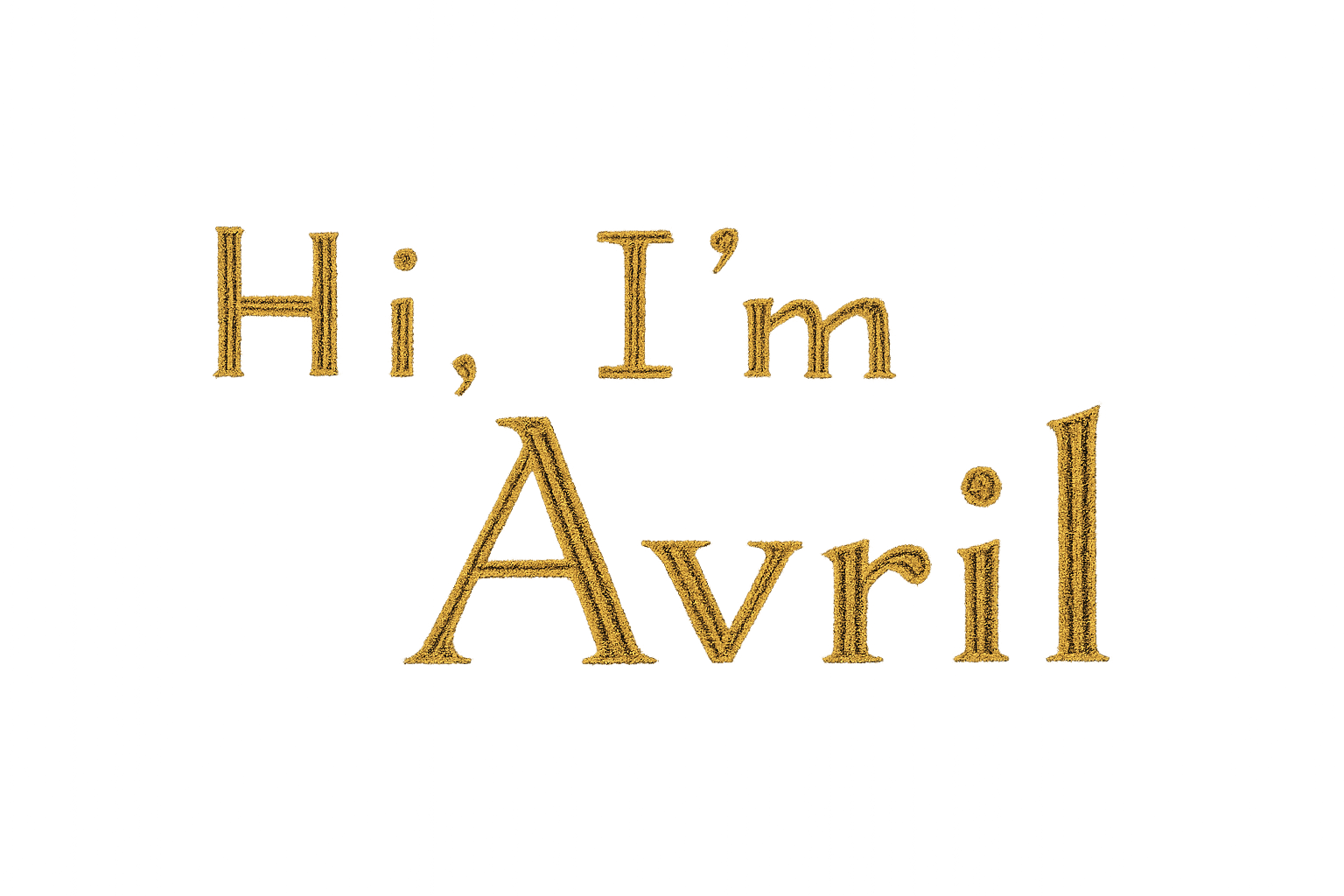 Hi, I'm Avril