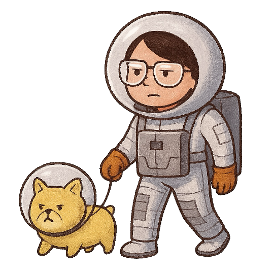 Avril with Friday the bulldog